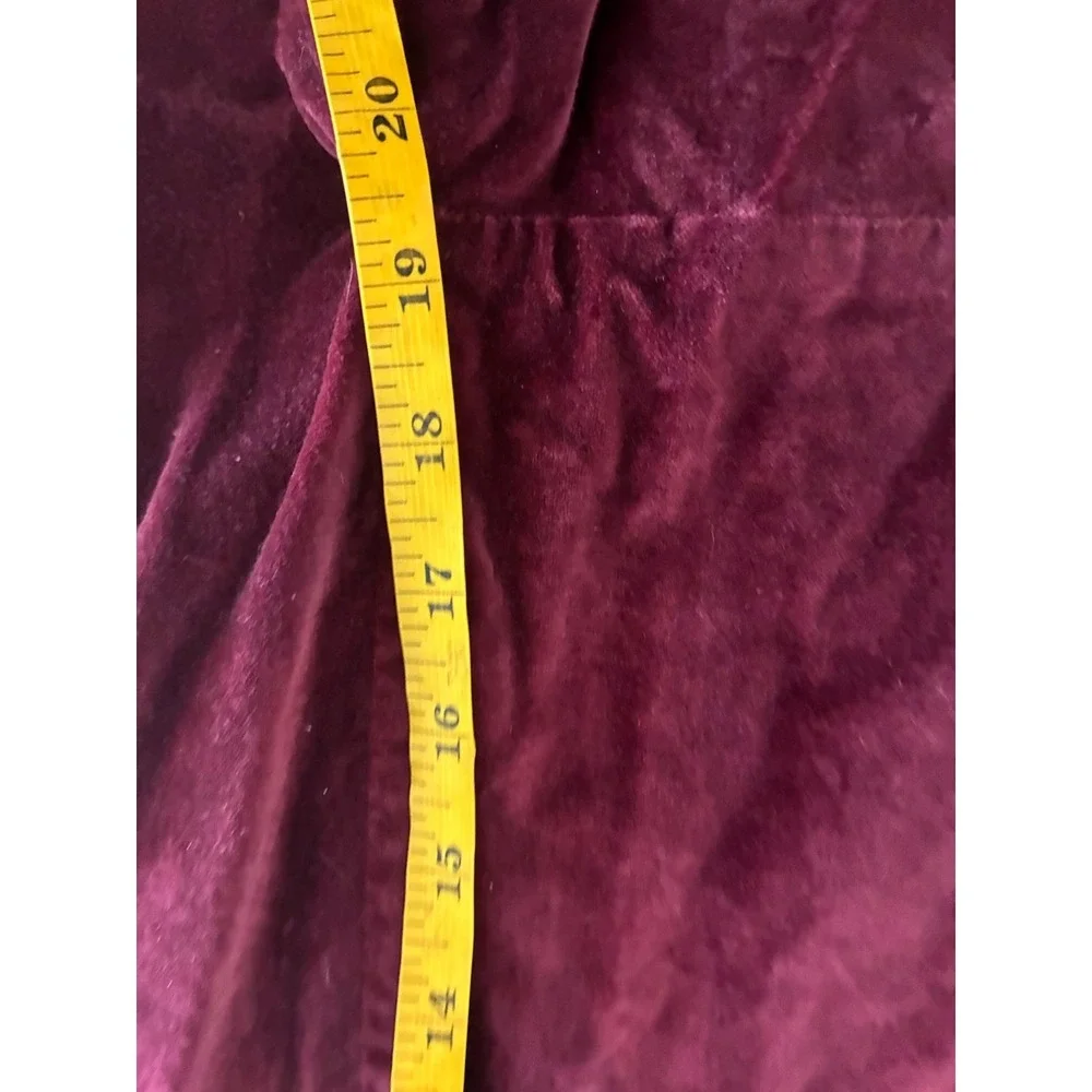 Pottery Barn Side Chair Slipcover Wine Red Velvet
